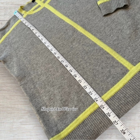 J.Crew Collection rare citron neon tipped gray cashmere sweater *shop@iamwarrior - Picture 9 of 11
